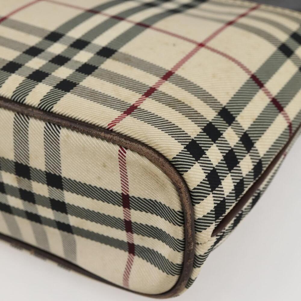 BURBERRY Nova Check Hand Bag Canvas Beige Gold Auth BA6325 - Picture 15 of 16
